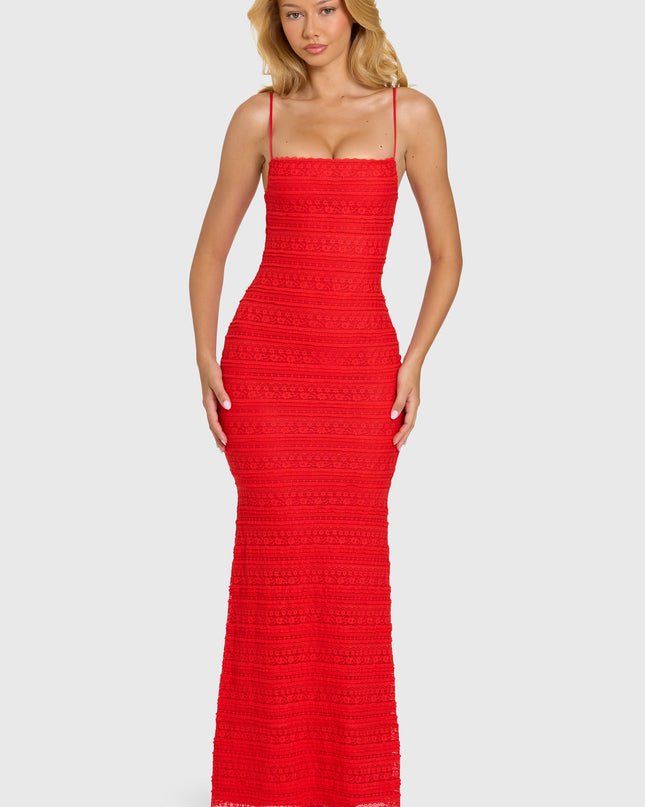 Cherry Lace Maxi Dress