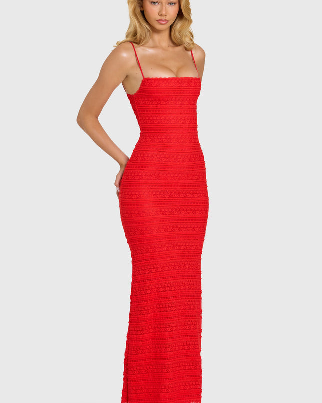 Cherry Lace Maxi Dress