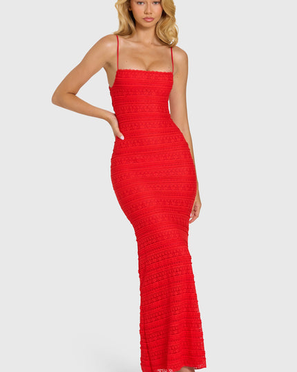 Cherry Lace Maxi Dress