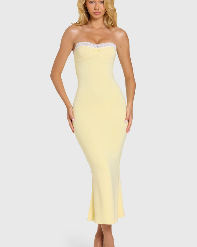 Butter Modal Lace-Trim Midaxi Dress