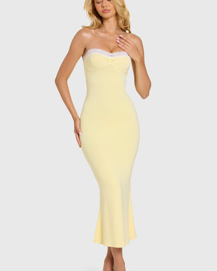 Butter Modal Lace-Trim Midaxi Dress