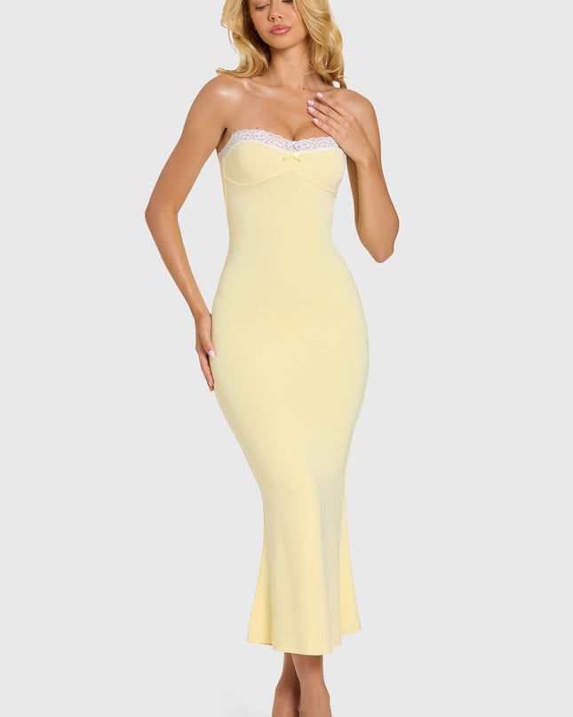 Butter Modal Lace-Trim Midaxi Dress