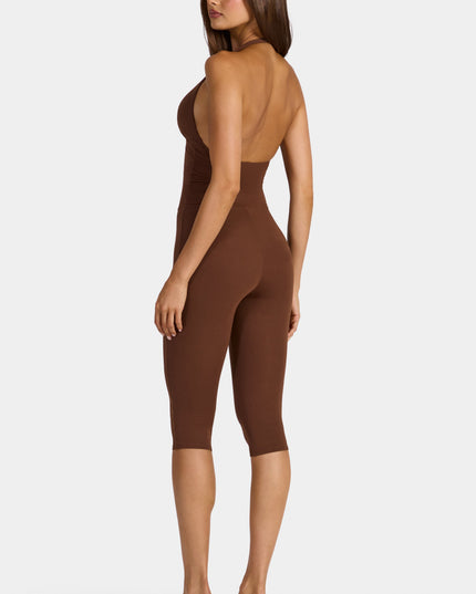 Cocoa Brown Modal Capri Jumpsuit