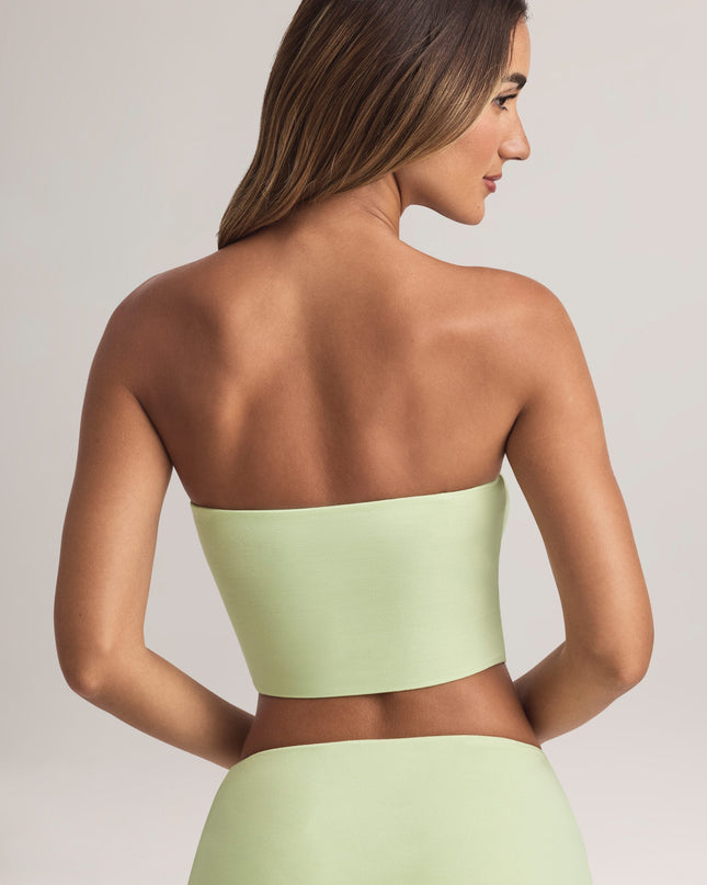 Lime Modal Strapless Crop Top